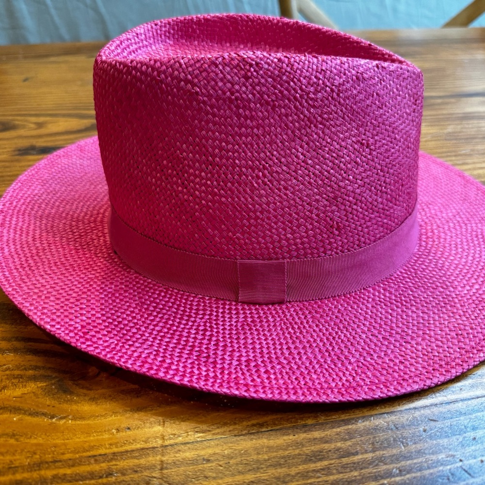 Eugenia Kim Pink Straw Fedora